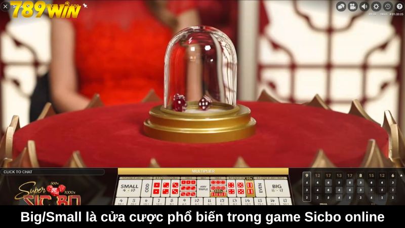 Big/Small là cửa cược phổ biến trong game Sicbo online