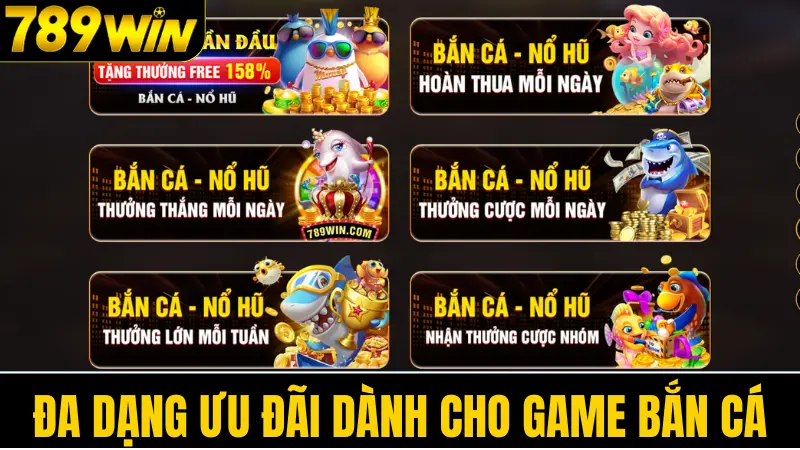 Đa dạng ưu đãi dành cho game bắn cá